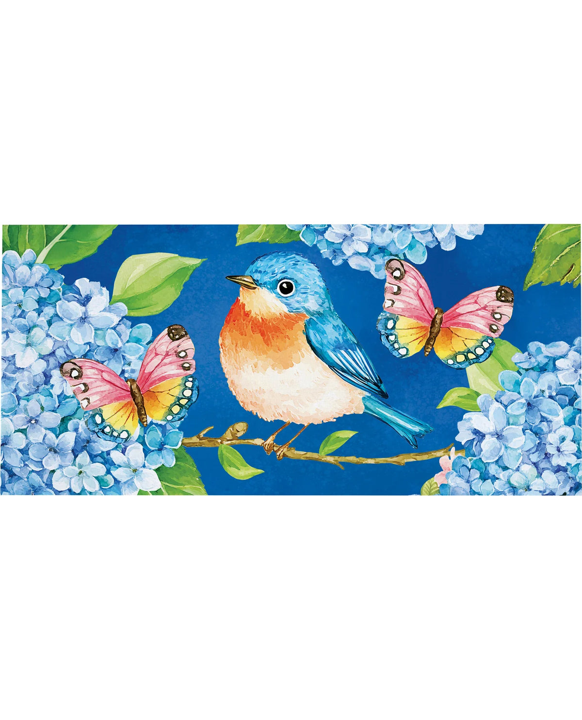 Bluebird And Hydrangea Sassafras
