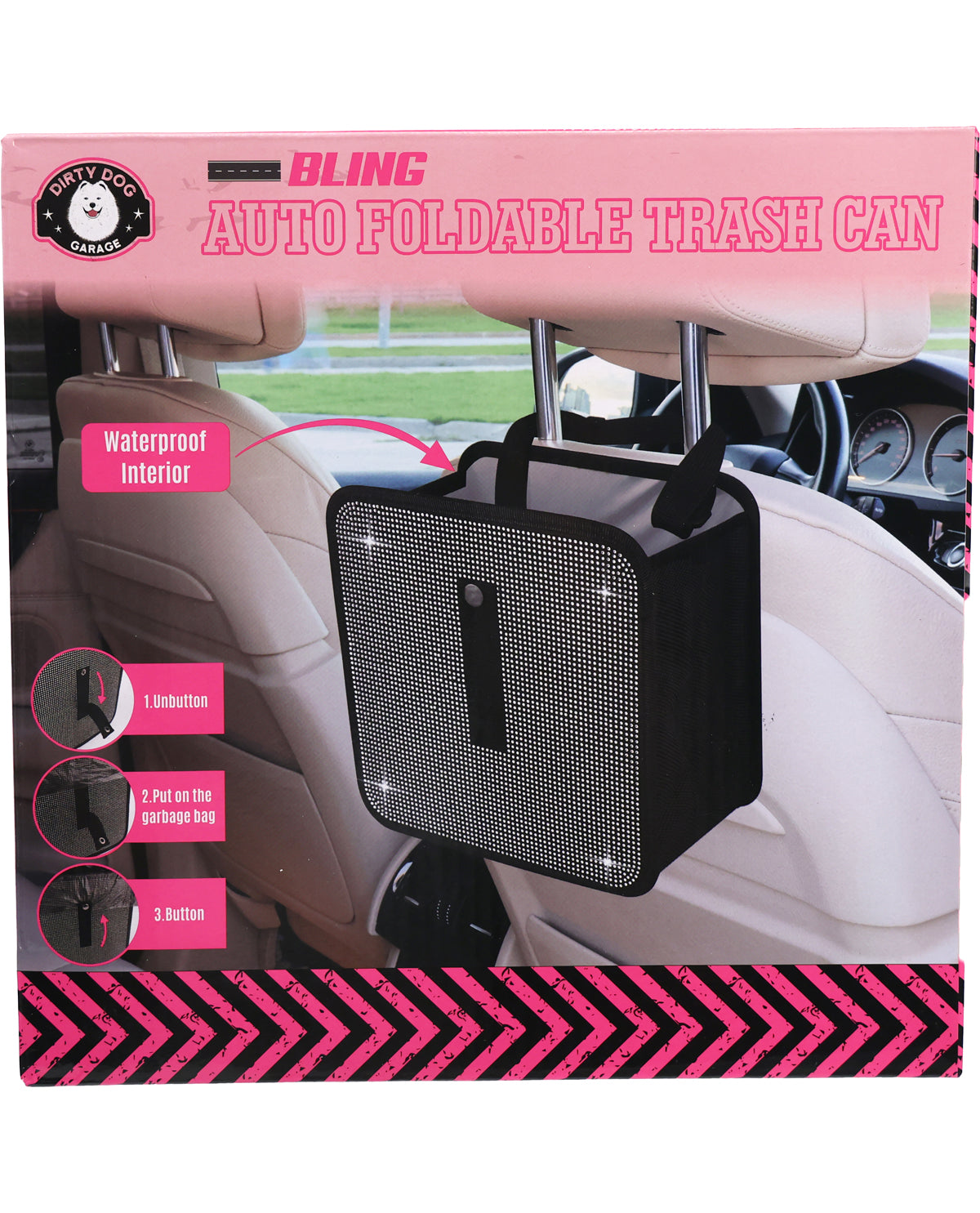 Bling Auto Foldable Trash Can