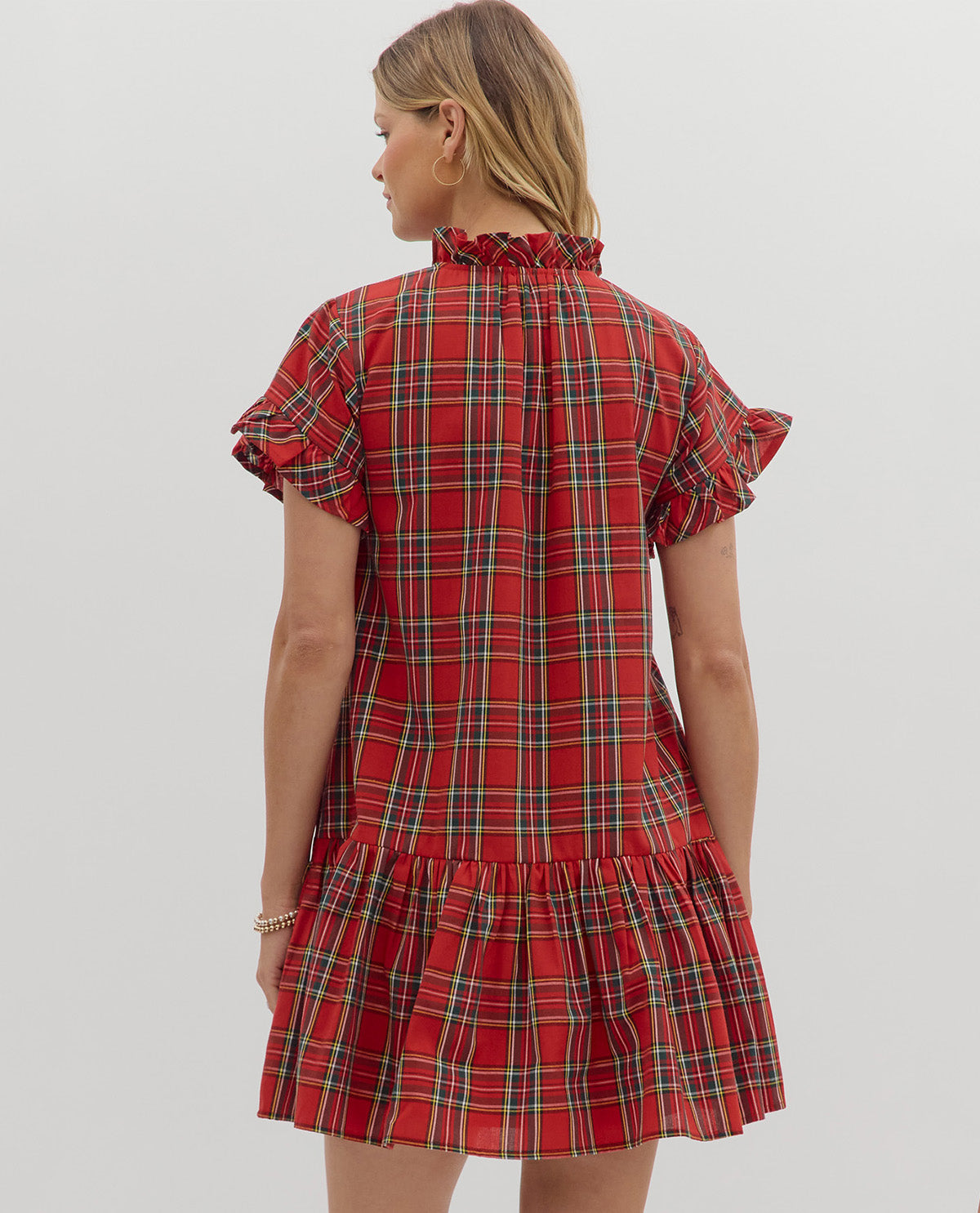 Tartan Plaid Red Mini Dress
