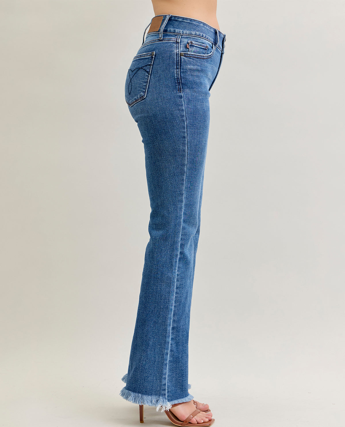Judy Blue High Waist Bootcut Fray Hem Jeans