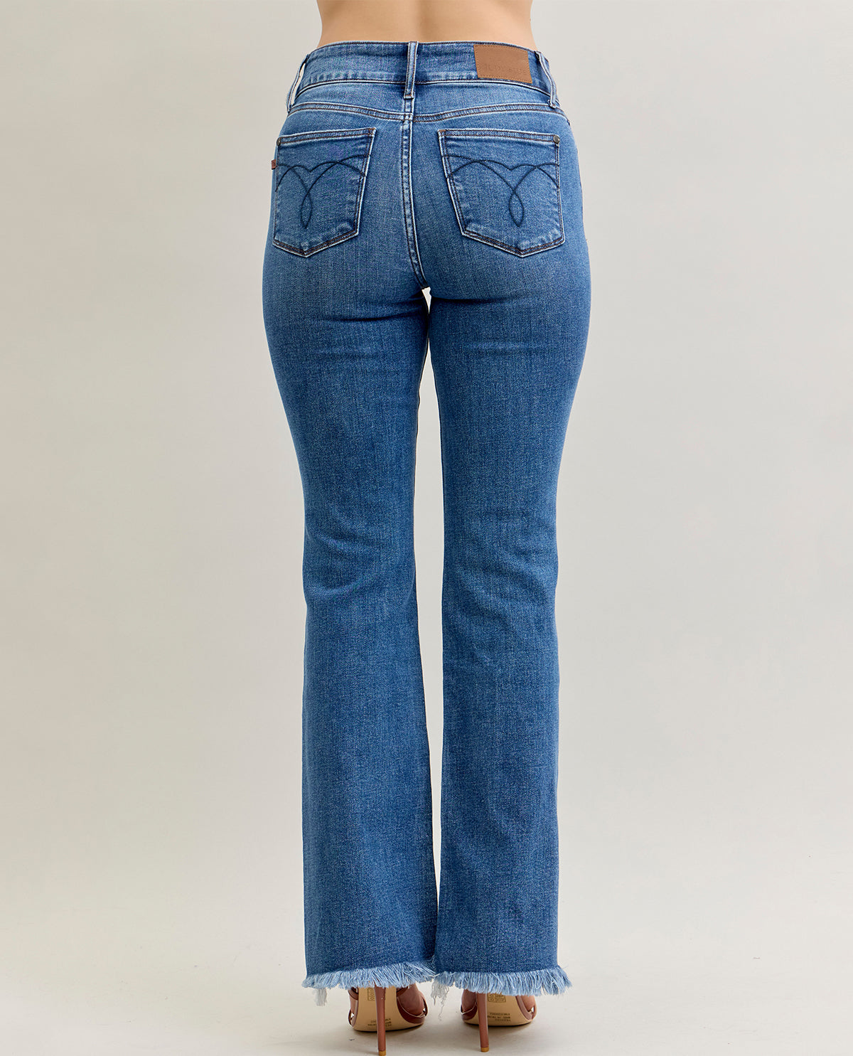 Judy Blue High Waist Bootcut Fray Hem Jeans