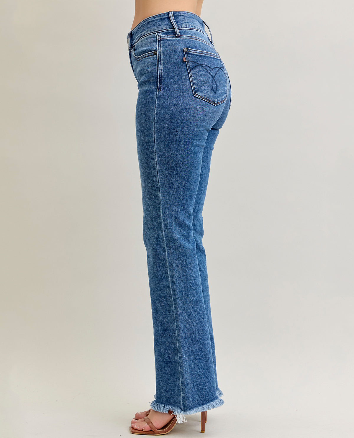 Judy Blue High Waist Bootcut Fray Hem Jeans