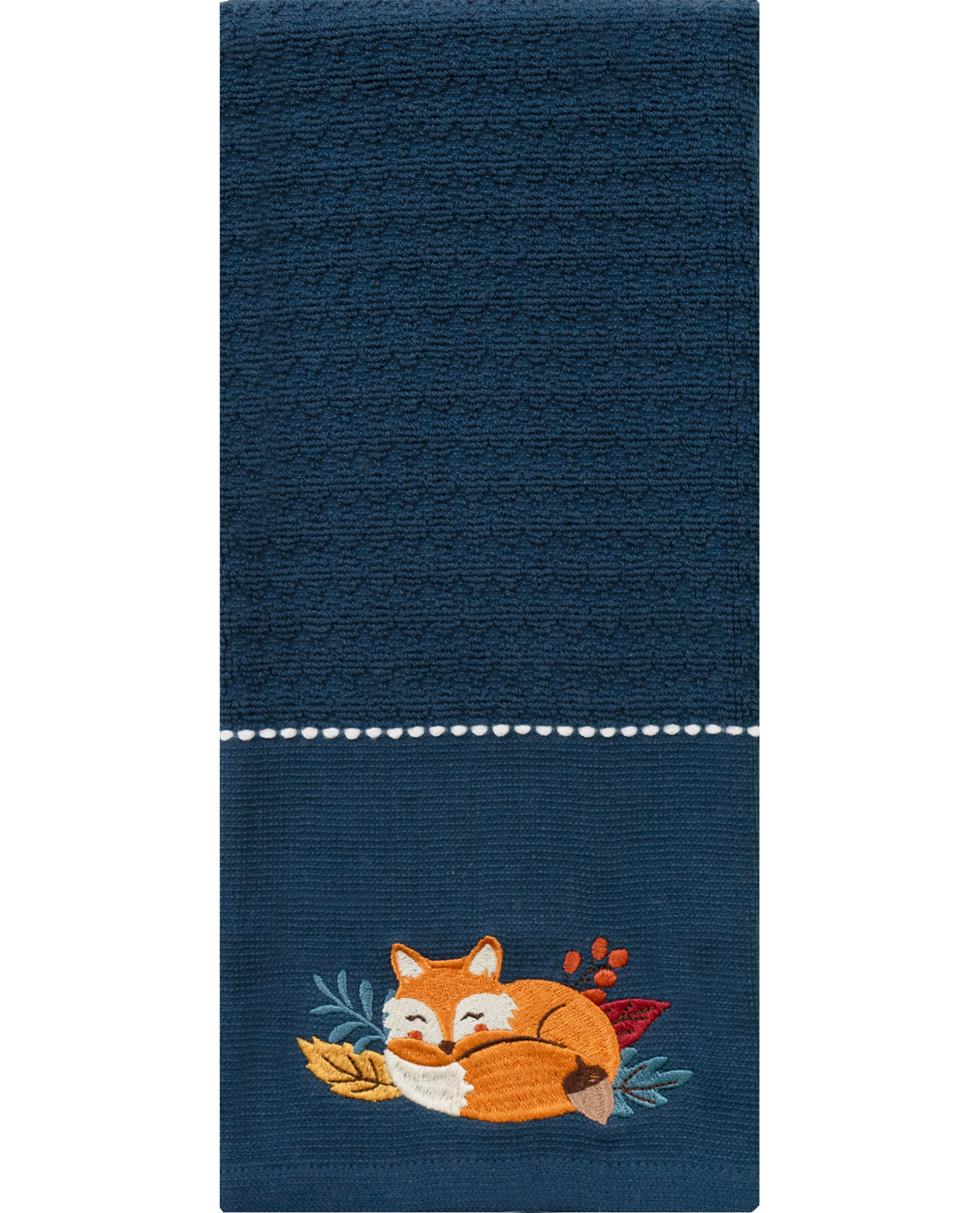 Embroidered Cozy Fox Kitchen Towel