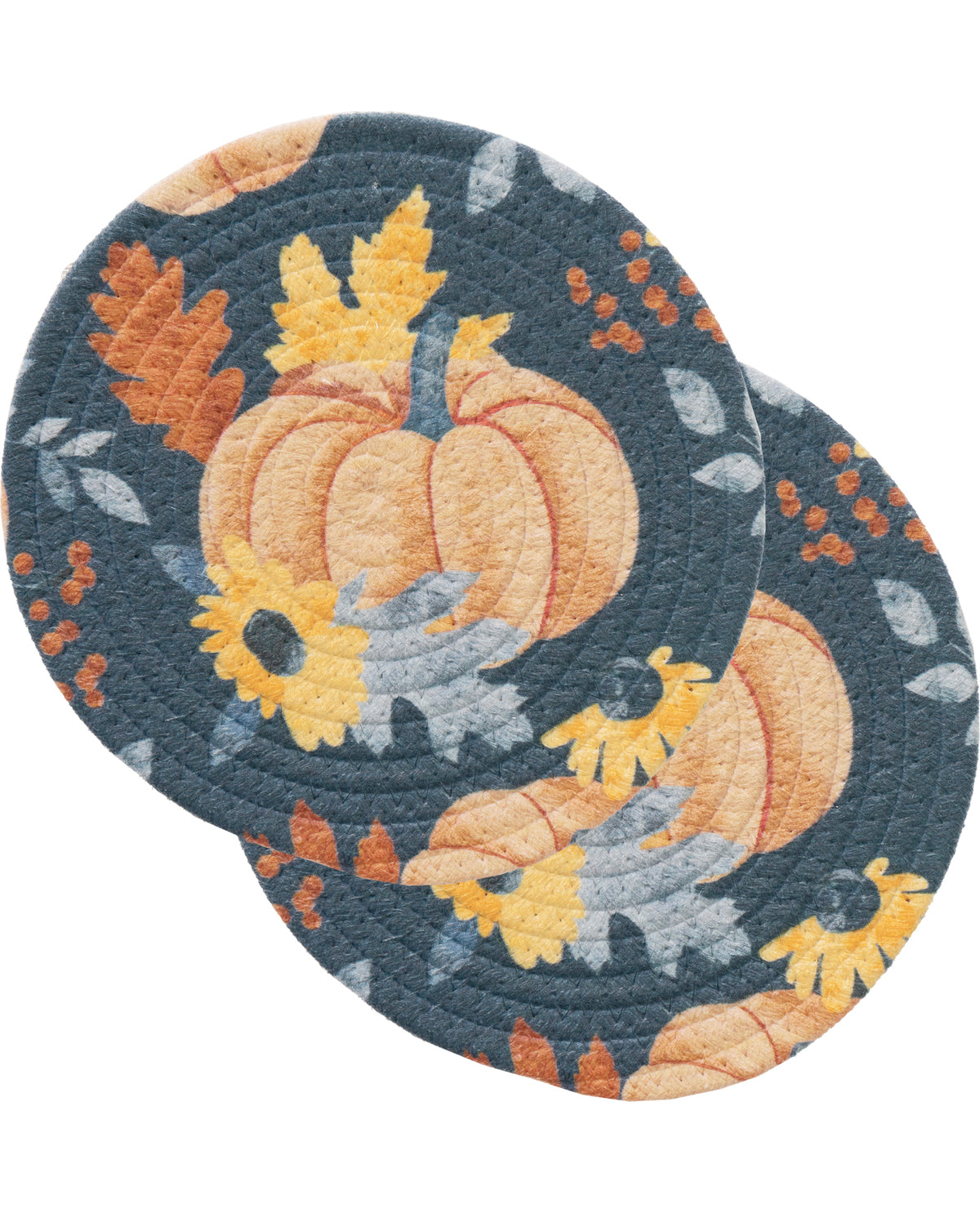 Textured Pumpkin Trivet Set