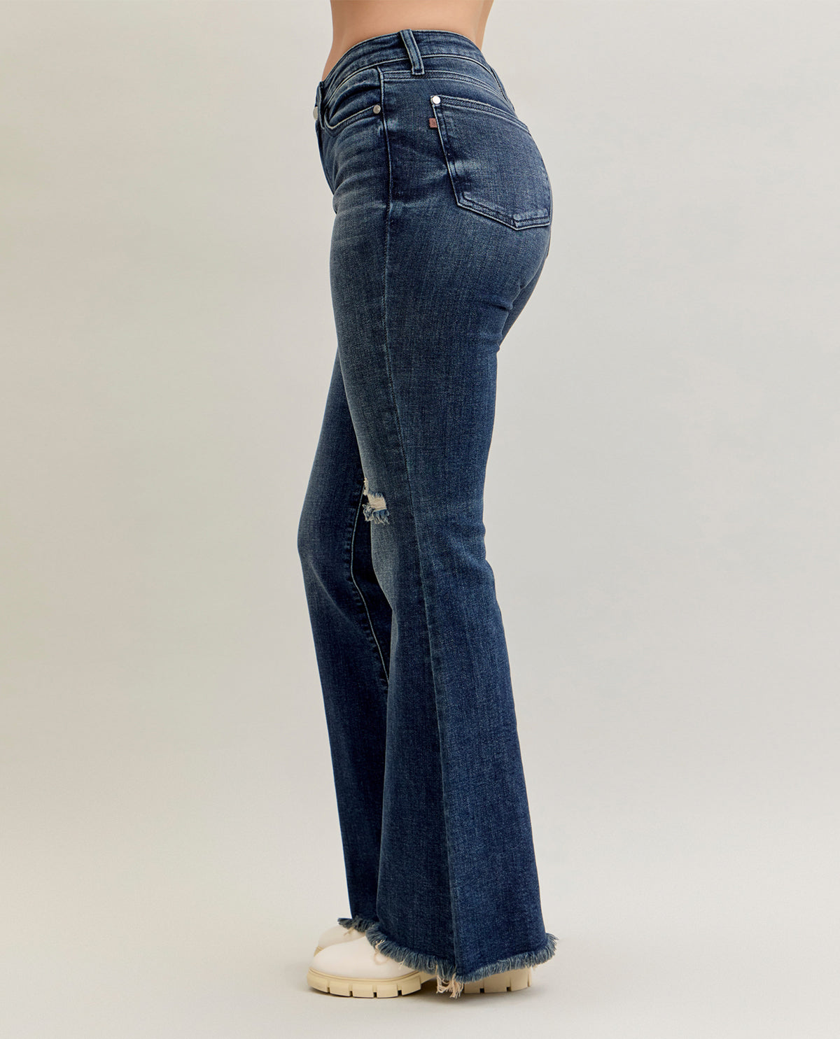 Judy Blue Mid Rise Dark Wash Flare Jeans