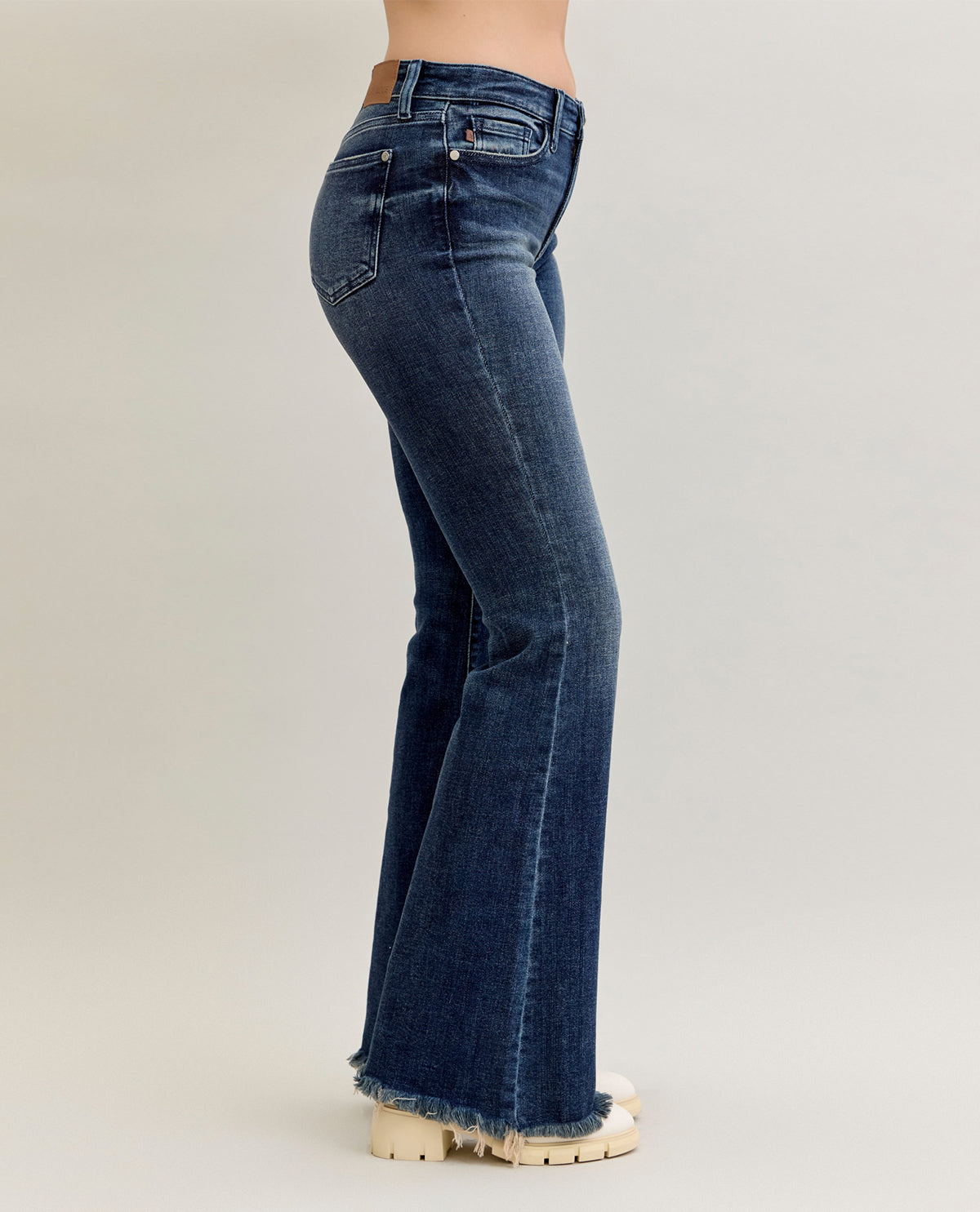Judy Blue Mid Rise Dark Wash Flare Jeans