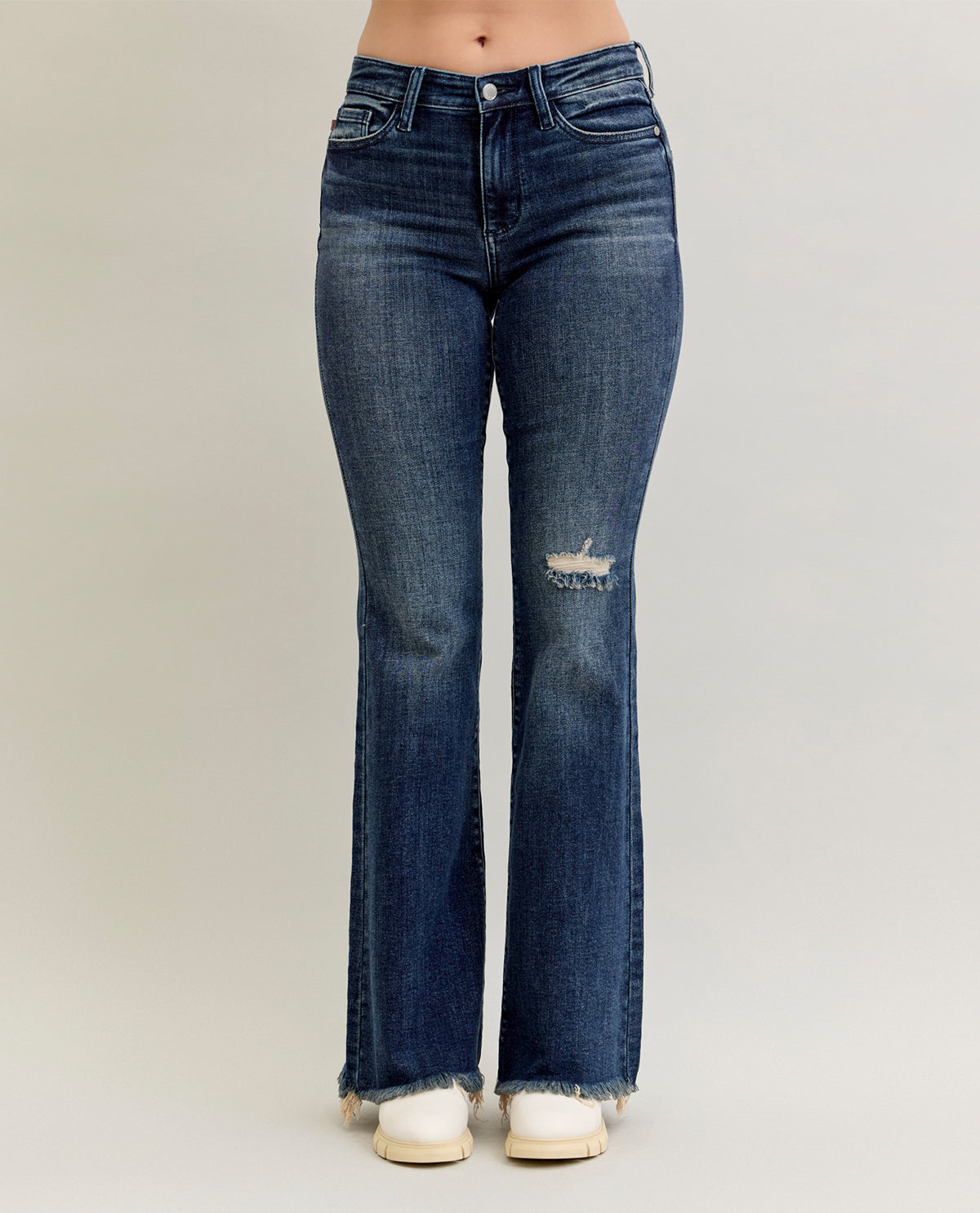 Judy Blue Mid Rise Dark Wash Flare Jeans