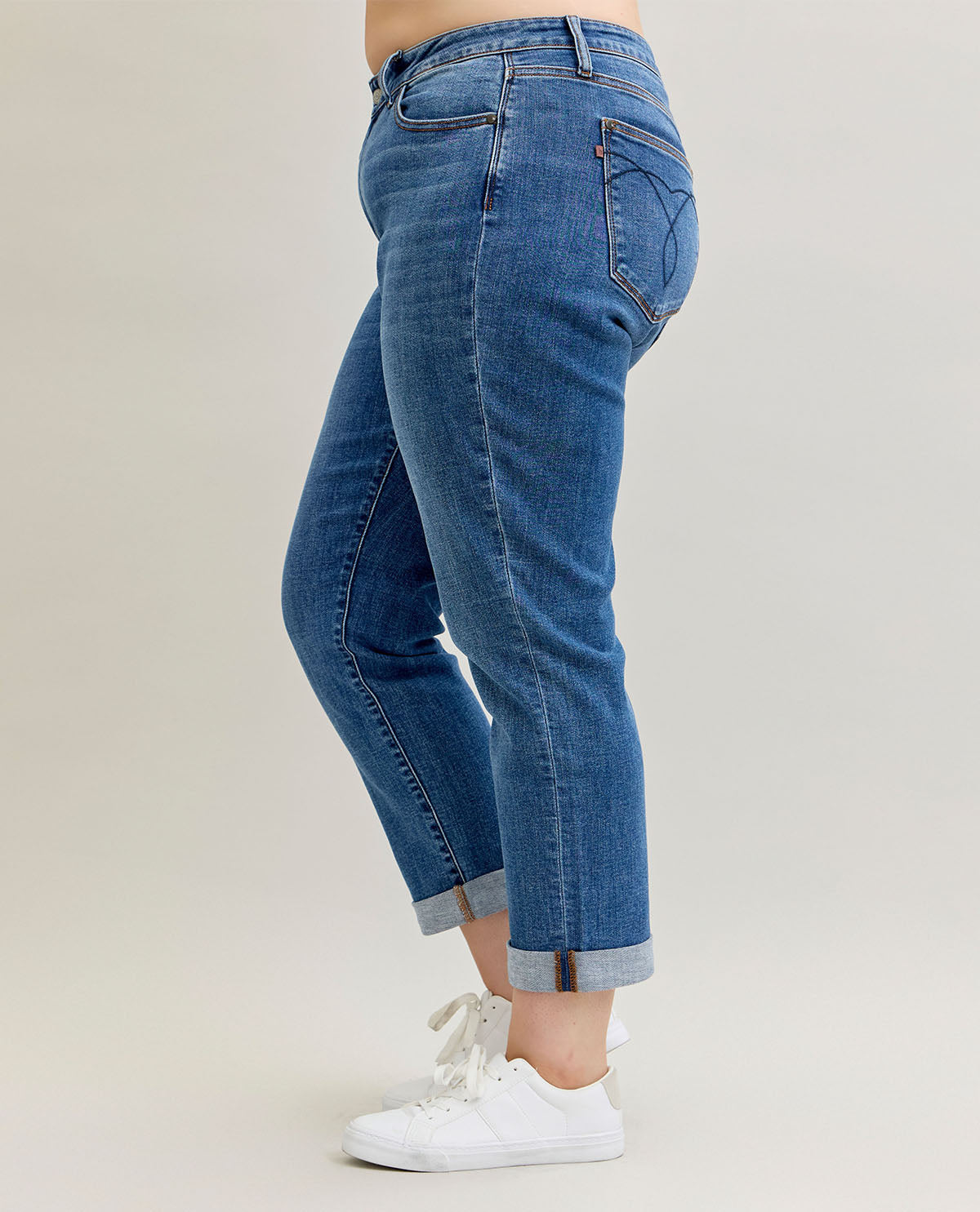 Judy Blue Plus Mid-Rise Classic Boyfriend Jeans