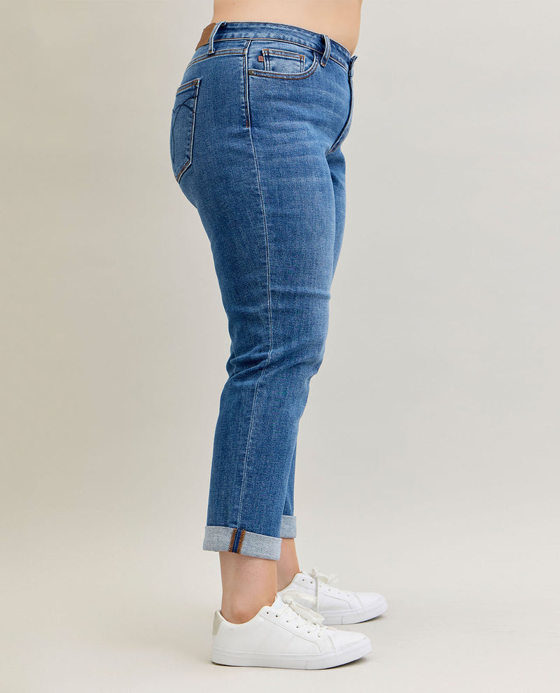 Judy Blue Plus Mid-Rise Classic Boyfriend Jeans