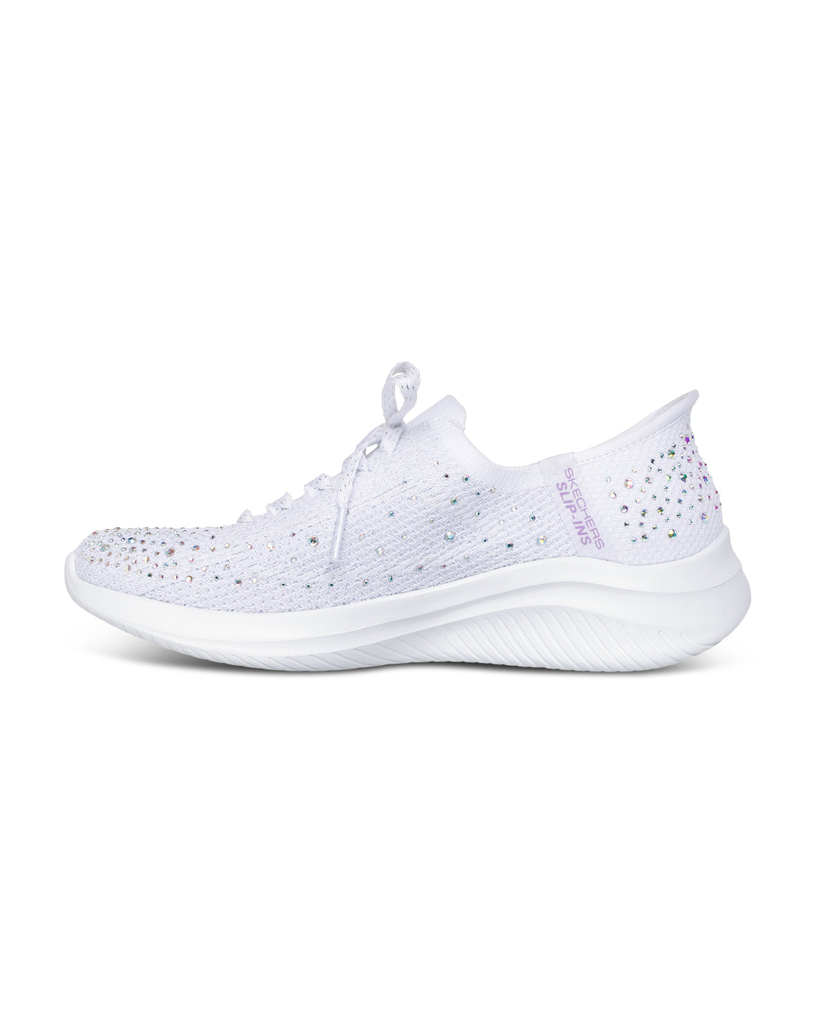 White athletic shoe on a white background