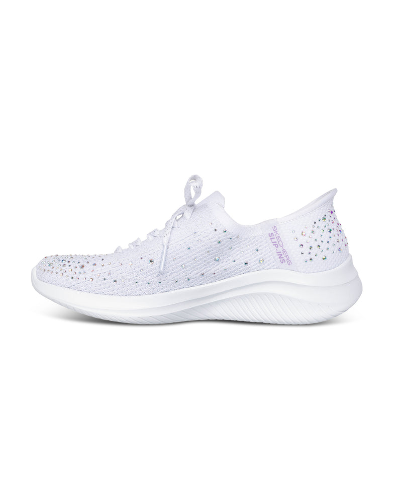 White athletic shoe on a white background