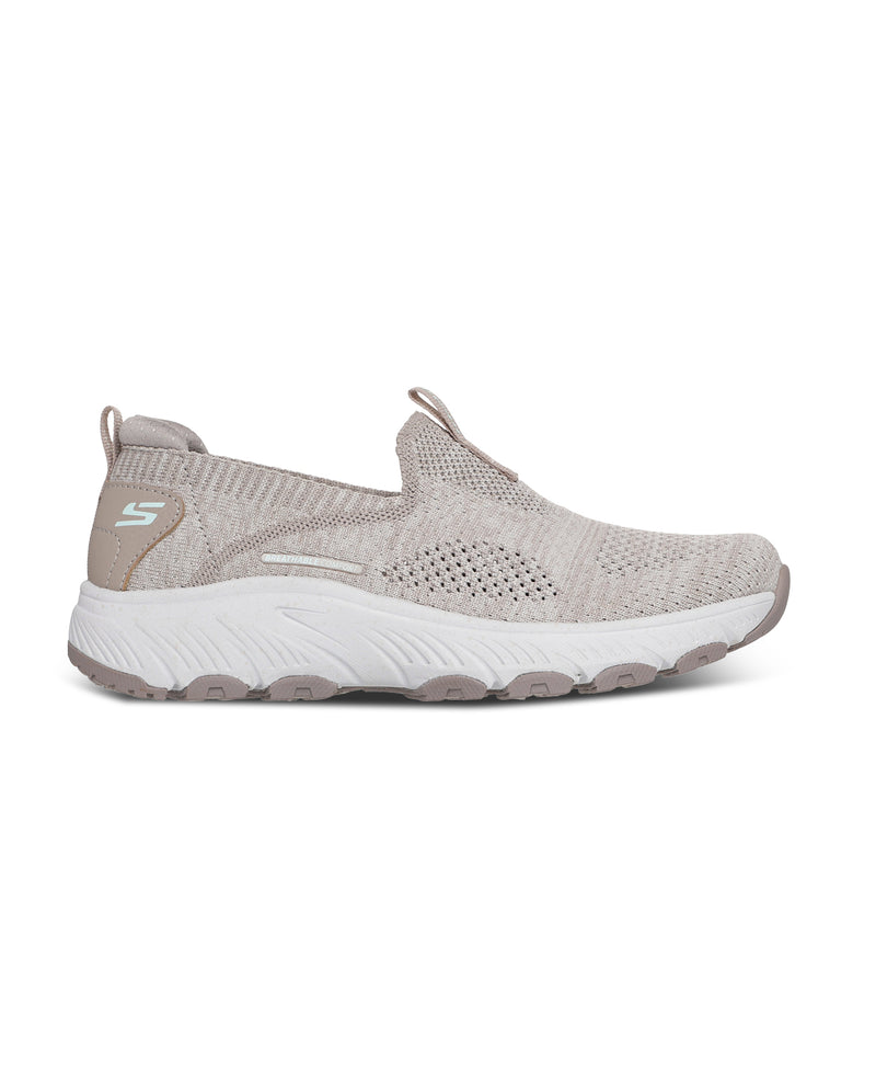 Natural slip-on sneaker with white sole on a white background
