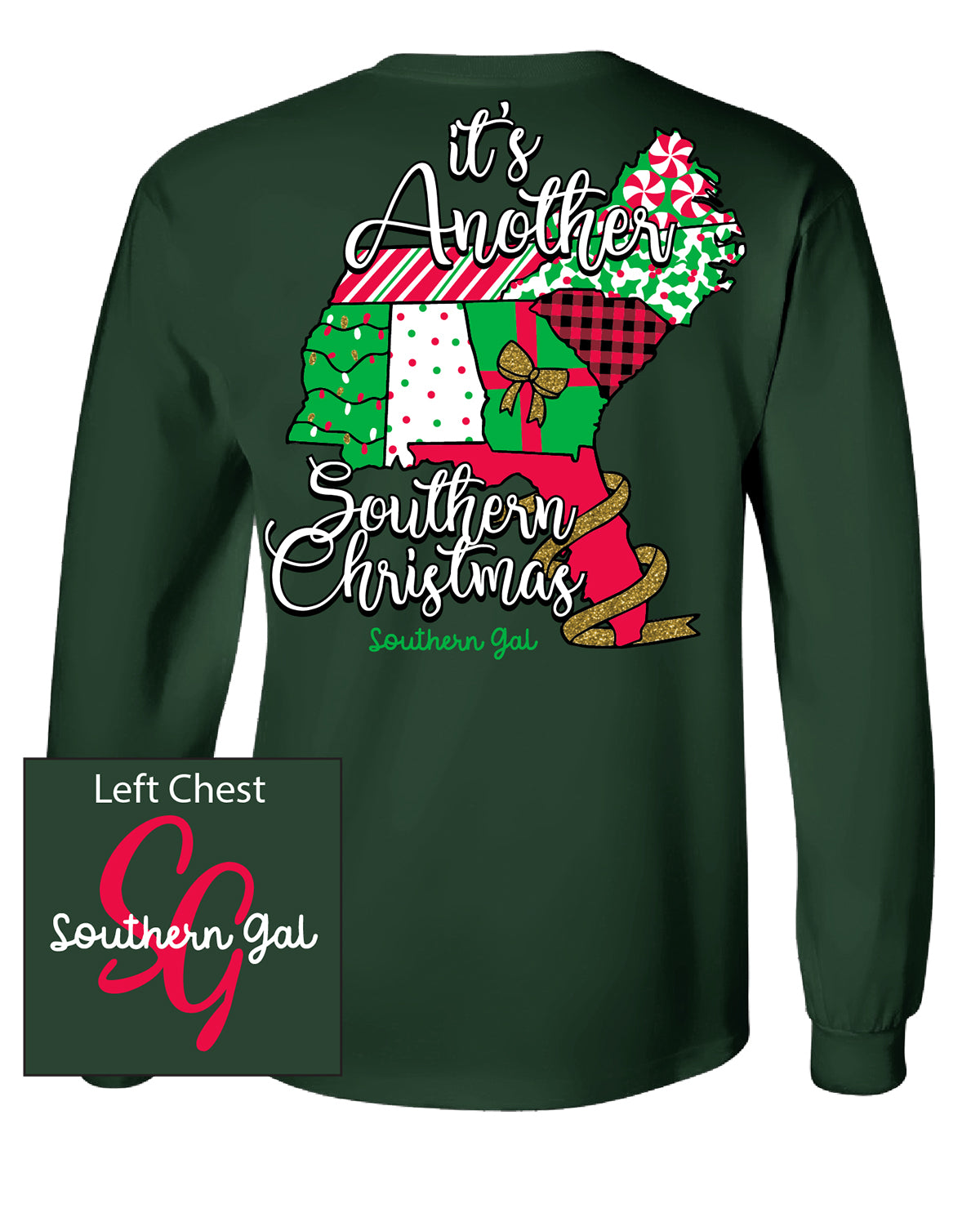 Southern Gal Missy South Christmas Long Sleeve Tee