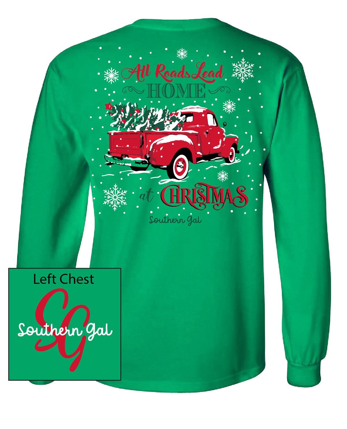 Southern Gal All Roads Long Sleeve Screen Tee