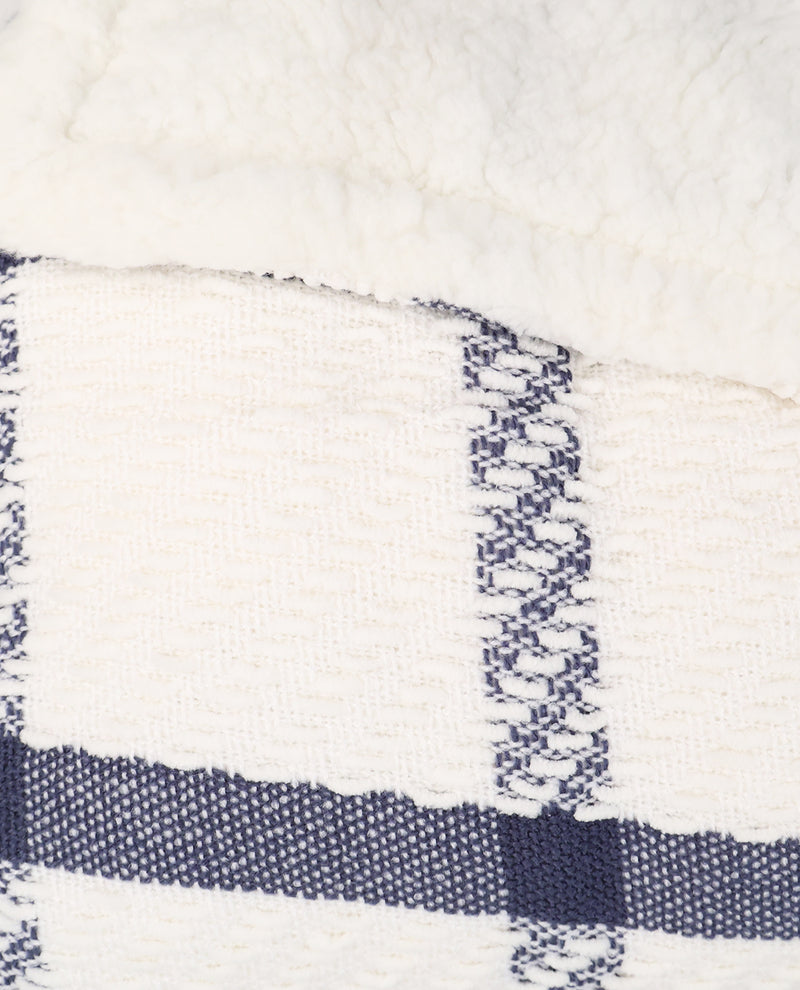 Full/Queen Navy Sherpa Blanket