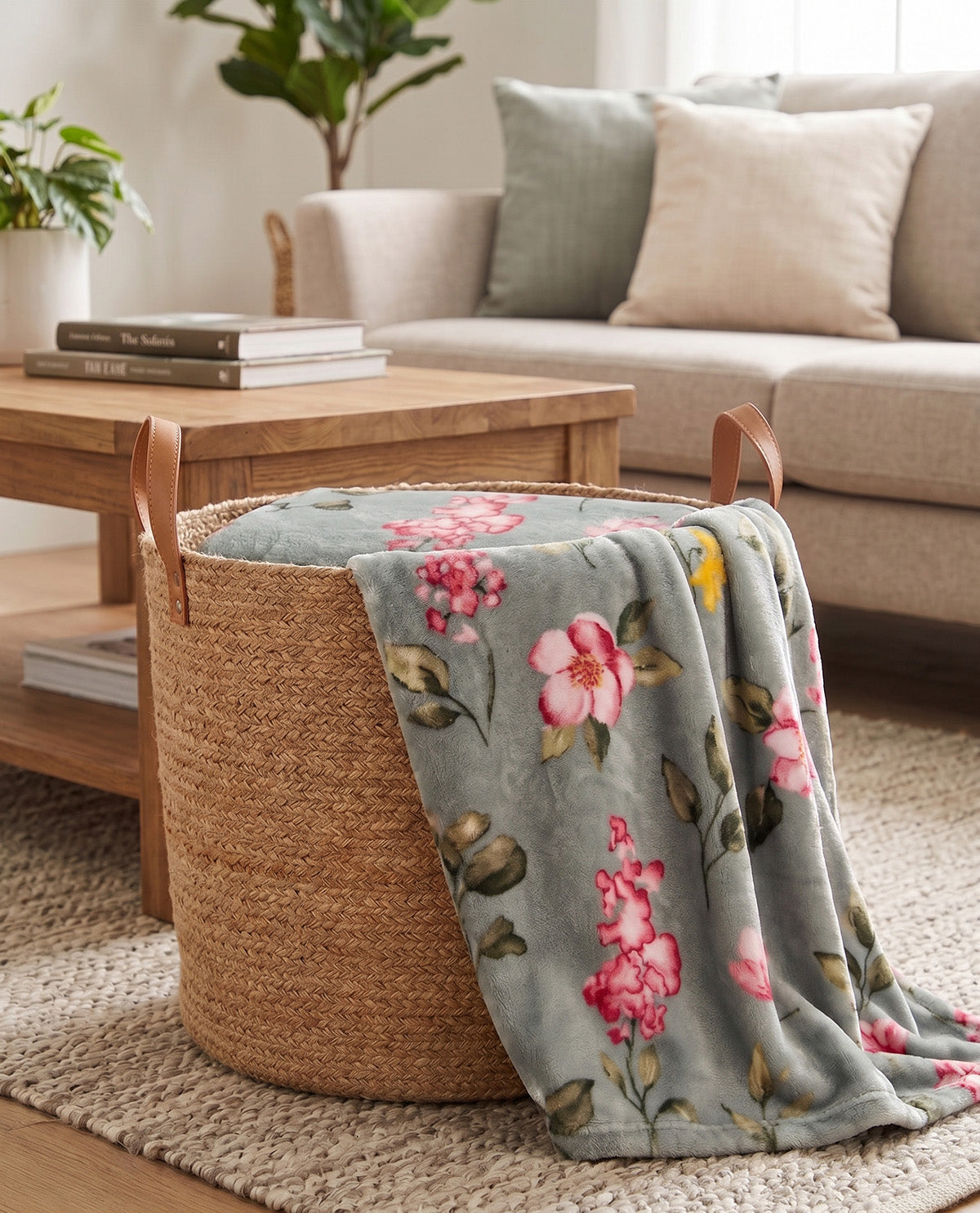 60x70" Myla Floral Throw