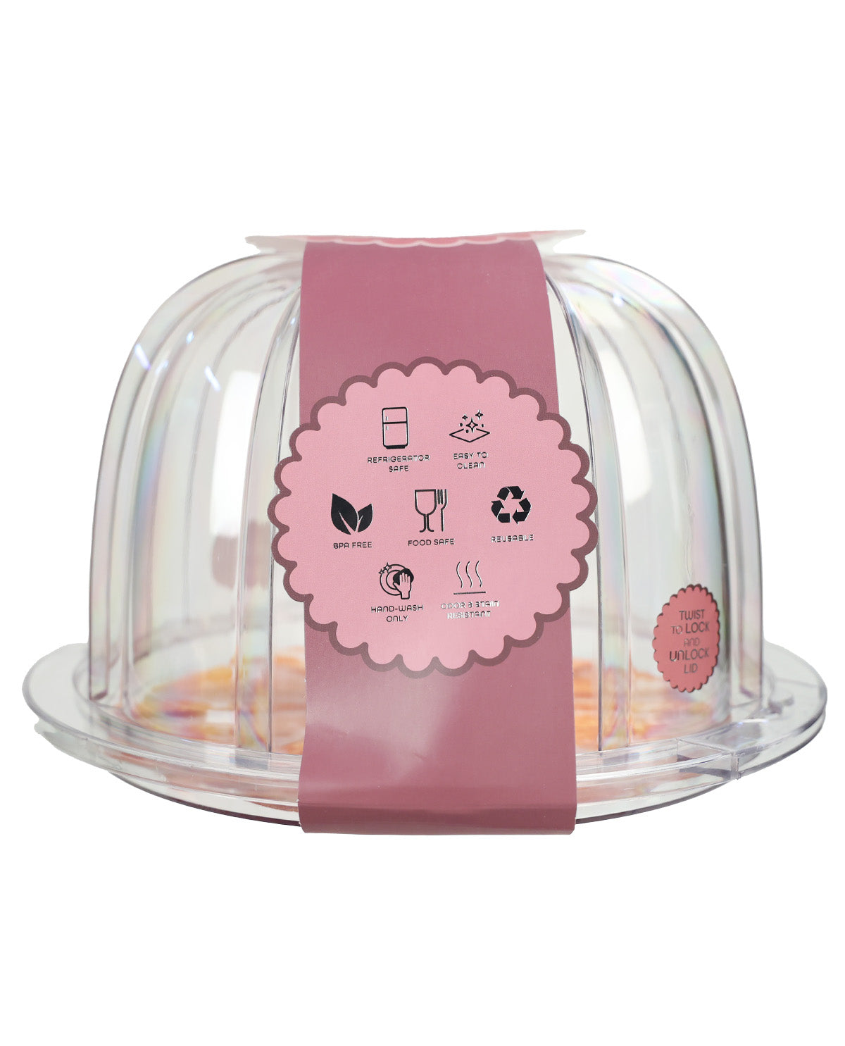 Large Bundt Acrylic Cake Container