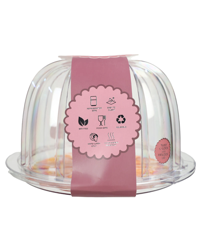 Large Bundt Acrylic Cake Container