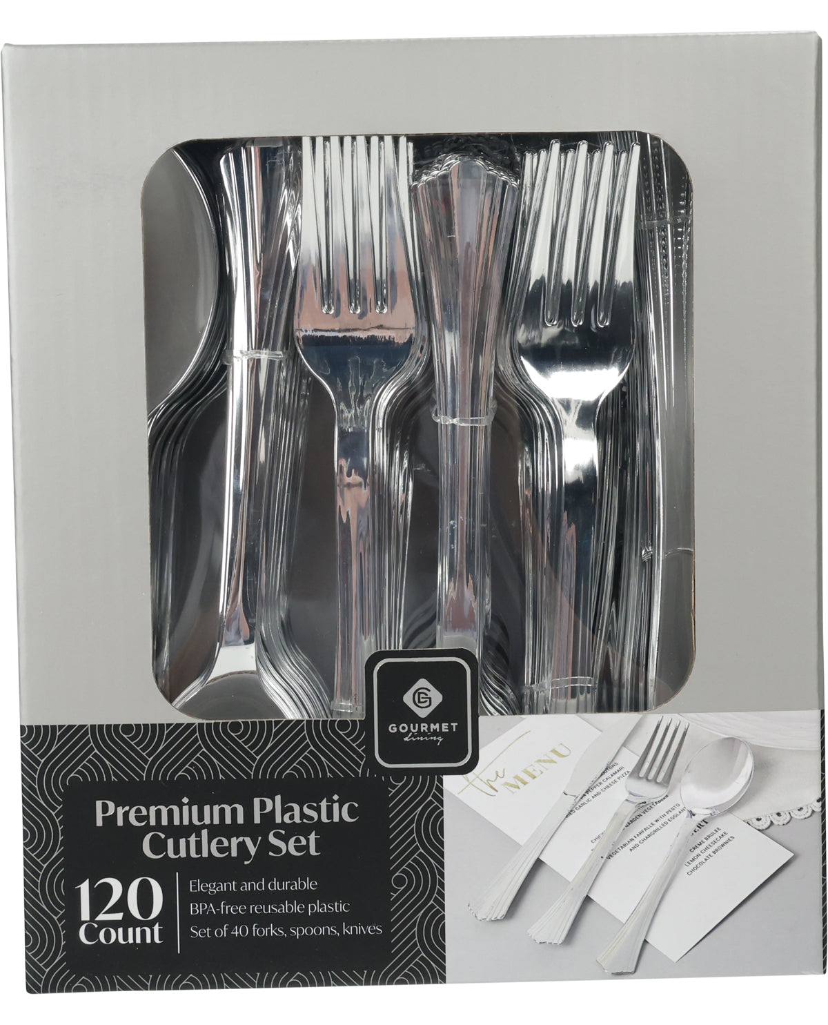 Traditional Lines Silver Cutlery Set 120ct