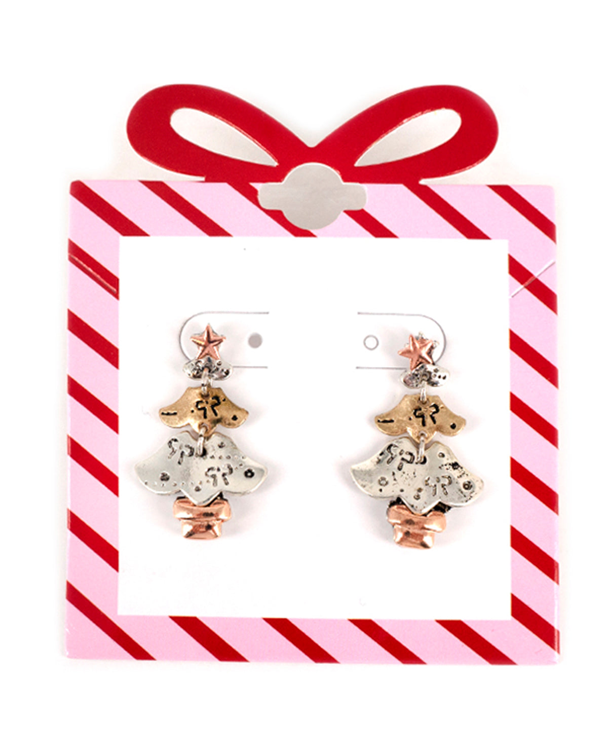 Tri-Tone Tree Earrings