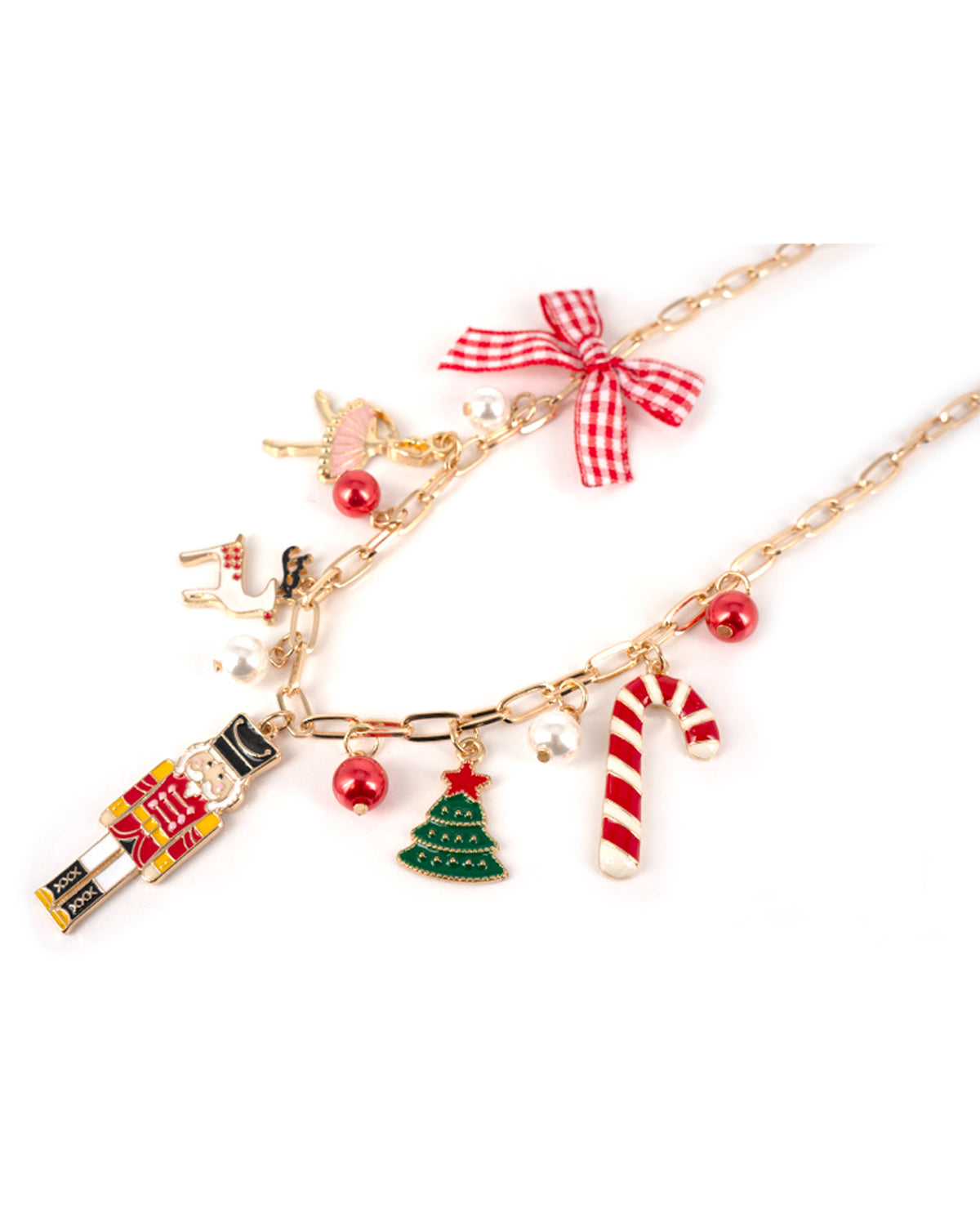 Christmas Charm Scarf Necklace