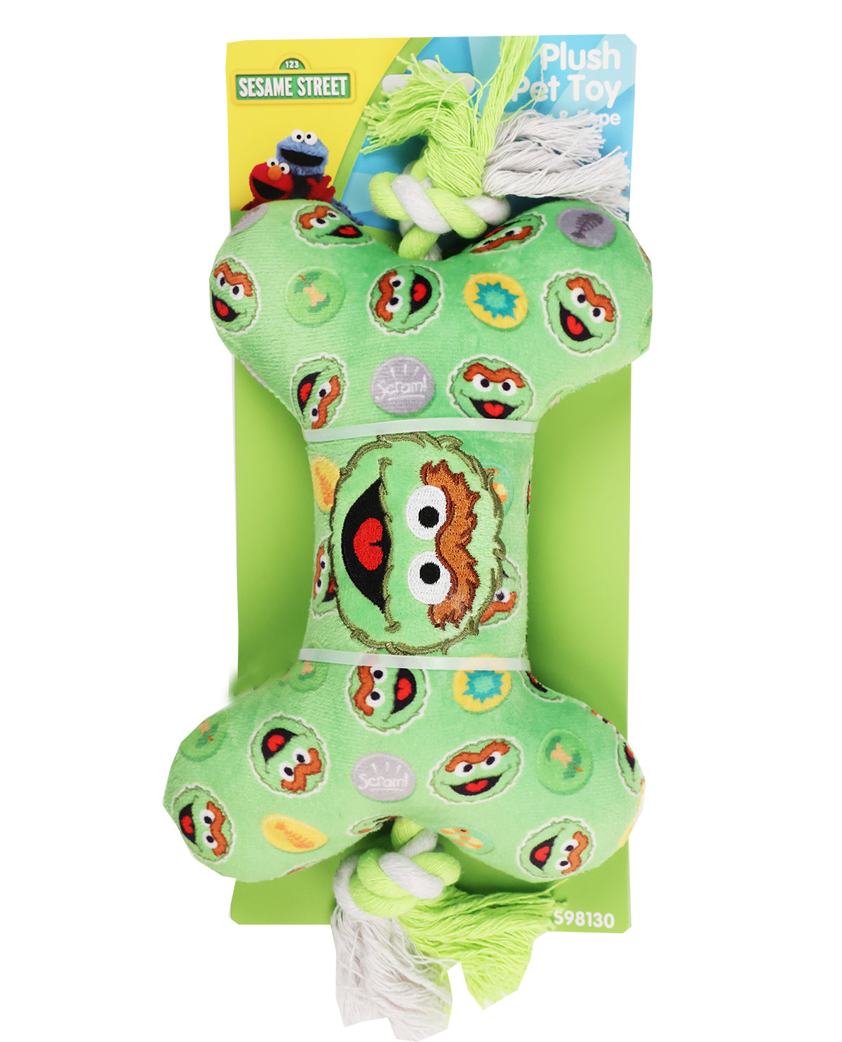 Sesame Street Character Bone Shaped Dog Toy- 3 styles