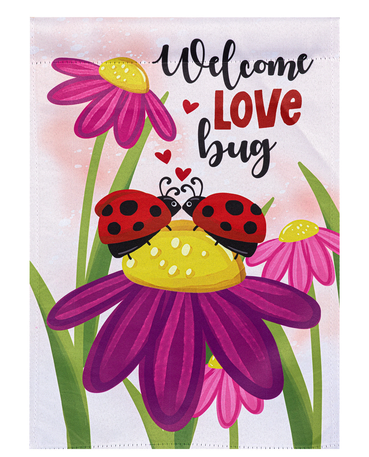 Love Bug Suede Garden Flag