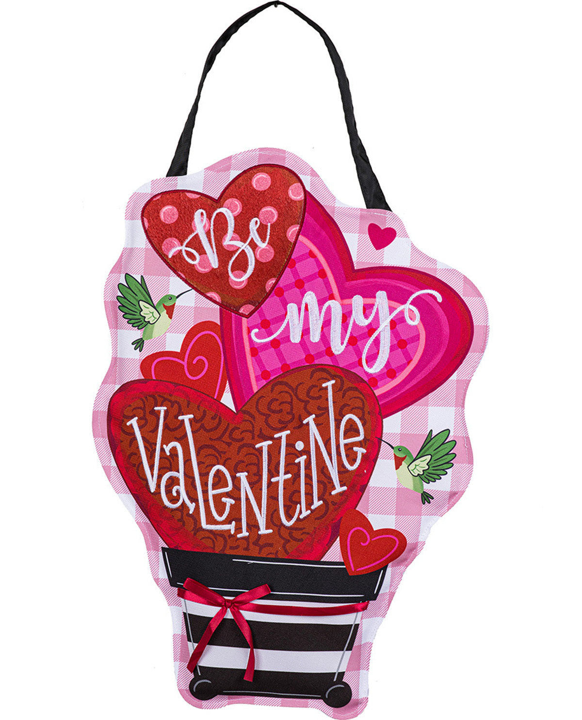 Be My Valentine Heart Topiary Door Hanger