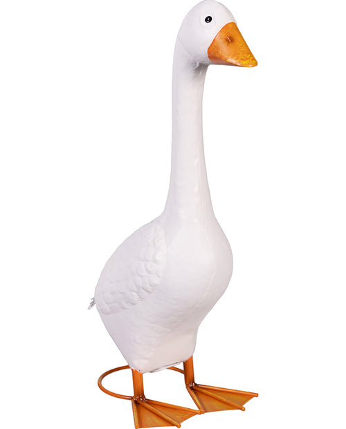 Porch Goose Metal Statue 21"