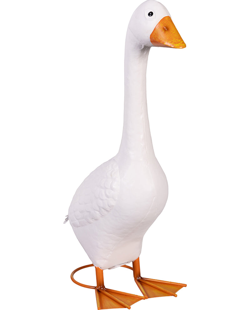 Porch Goose Metal Statue 21"