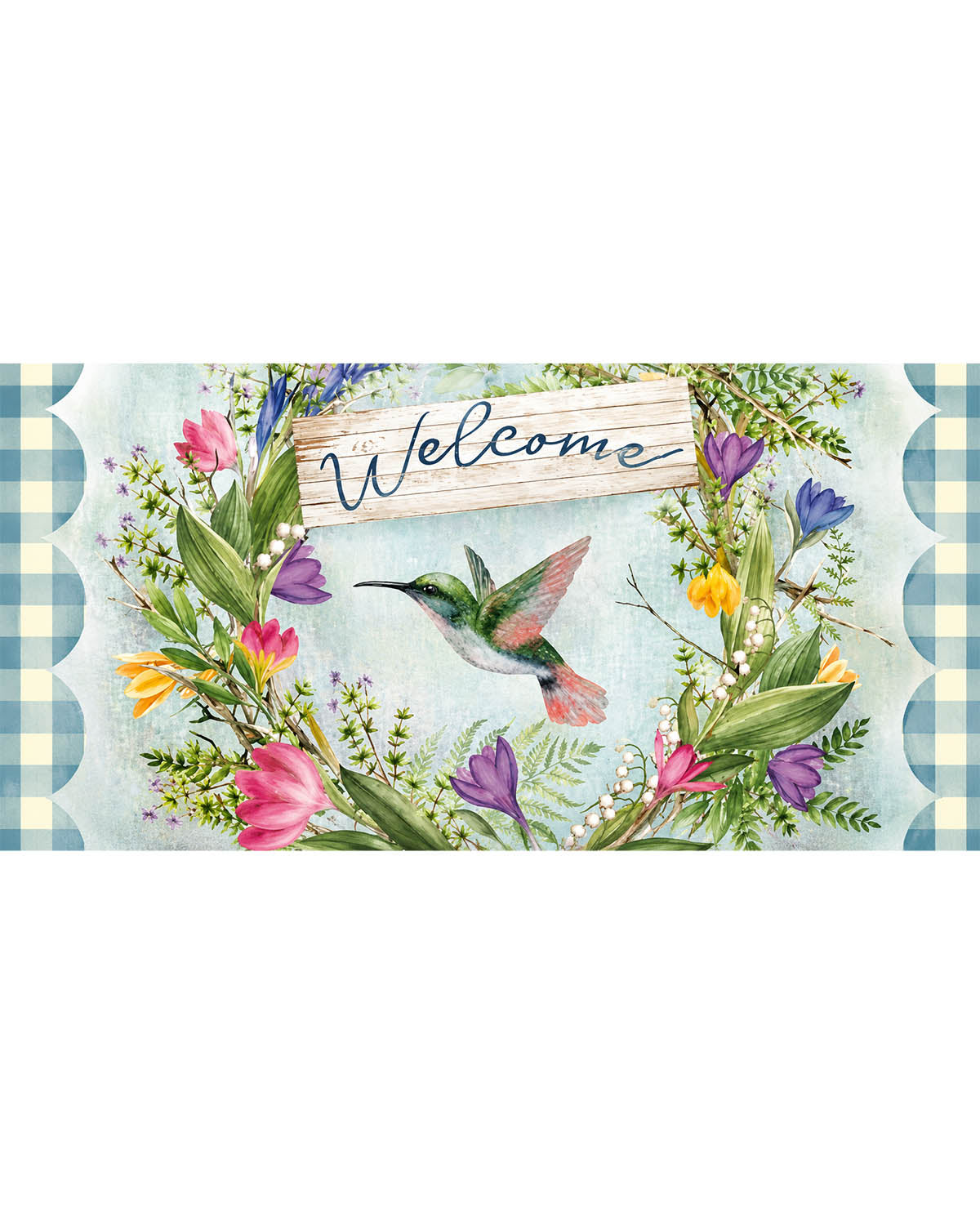 Hummingbird Wreath Mini Mat