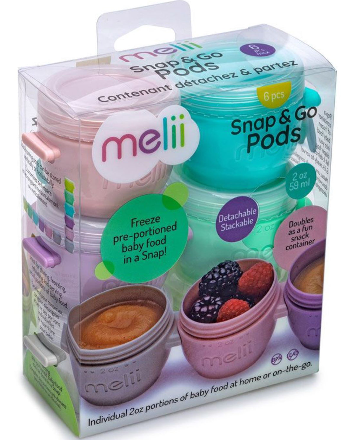 Melii Snap & Go Pods, 2oz