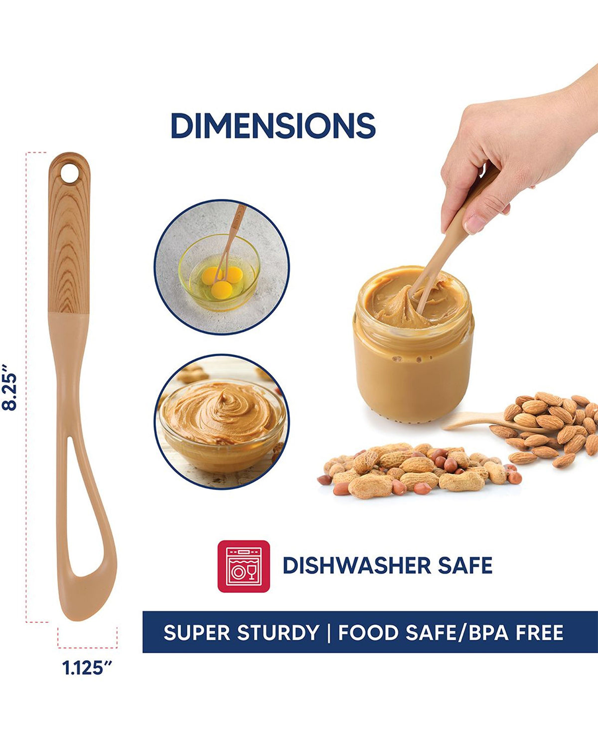 HIC Kitchen No-mess Natural Butter Mixer