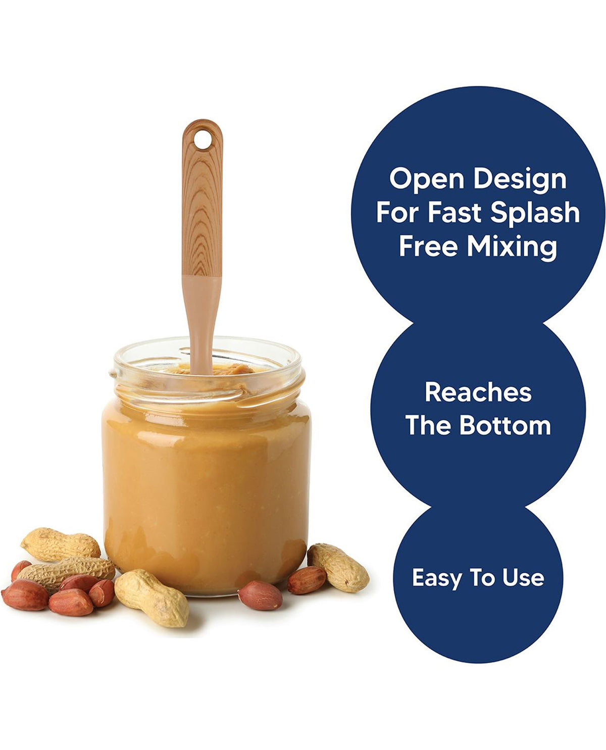 HIC Kitchen No-mess Natural Butter Mixer