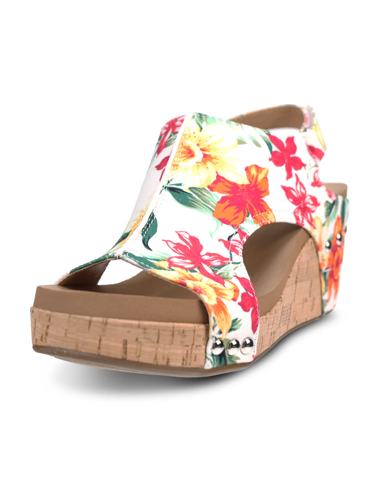 Corkys Carley Sandal White Floral