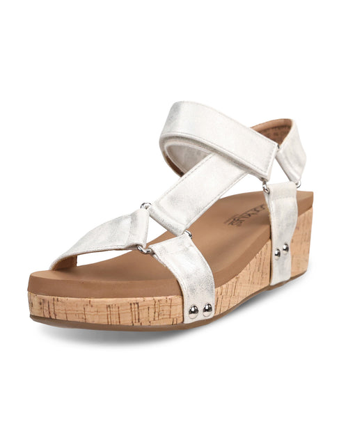 Corky's Don't Tempt Me Sandal White Metallic