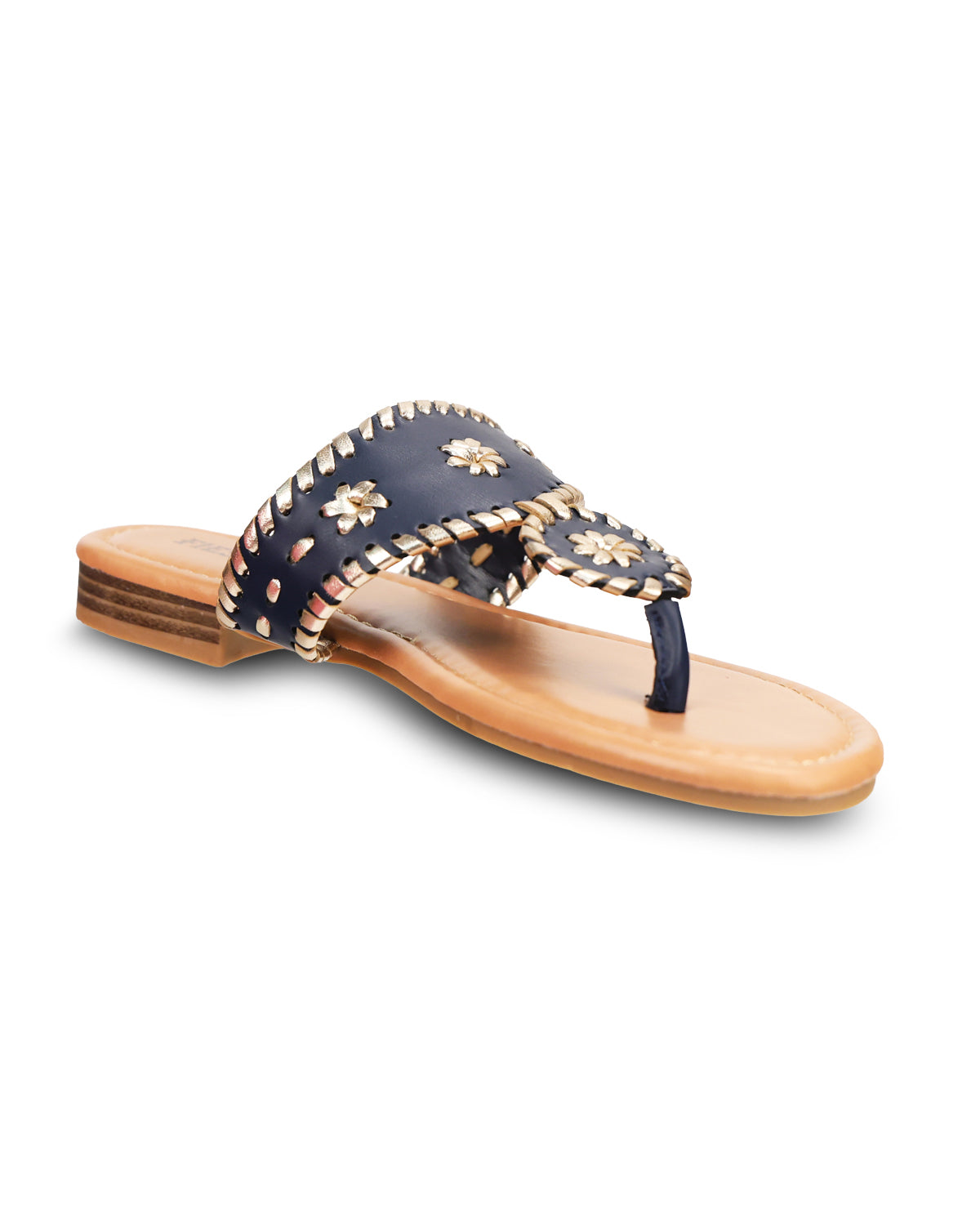 Fiestas Rosetta-26 Sandal Navy/Gold