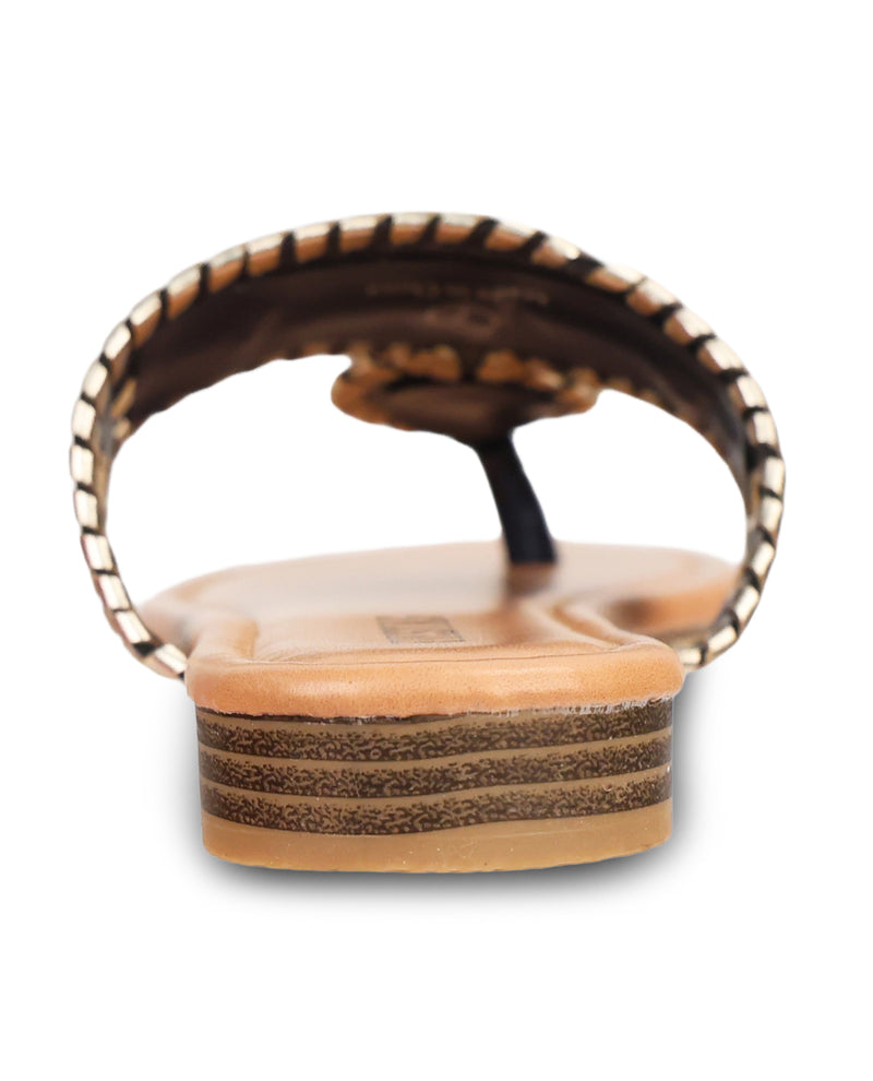 Fiestas Rosetta-26 Sandal Navy/Gold