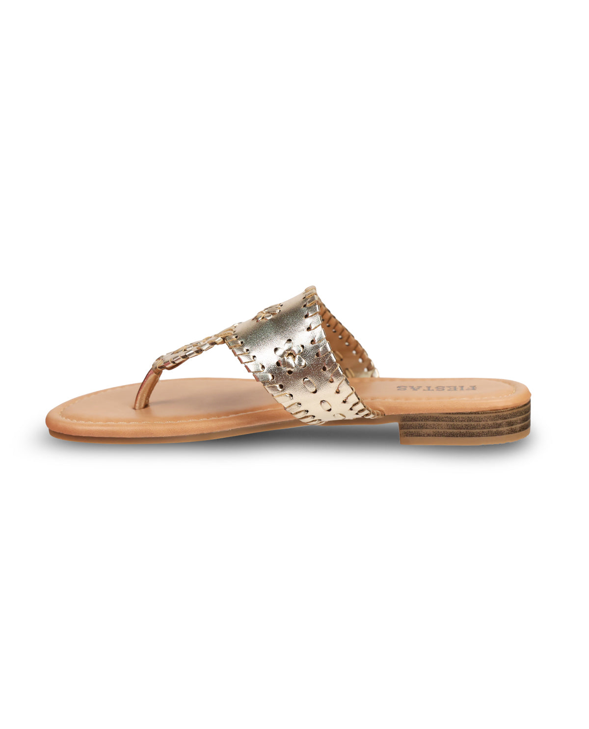 Fiestas Rosetta-26 Sandal Gold Metallic