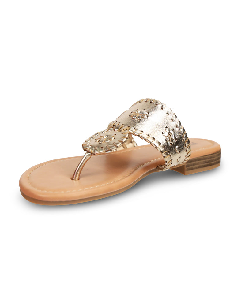 Fiestas Rosetta-26 Sandal Gold Metallic