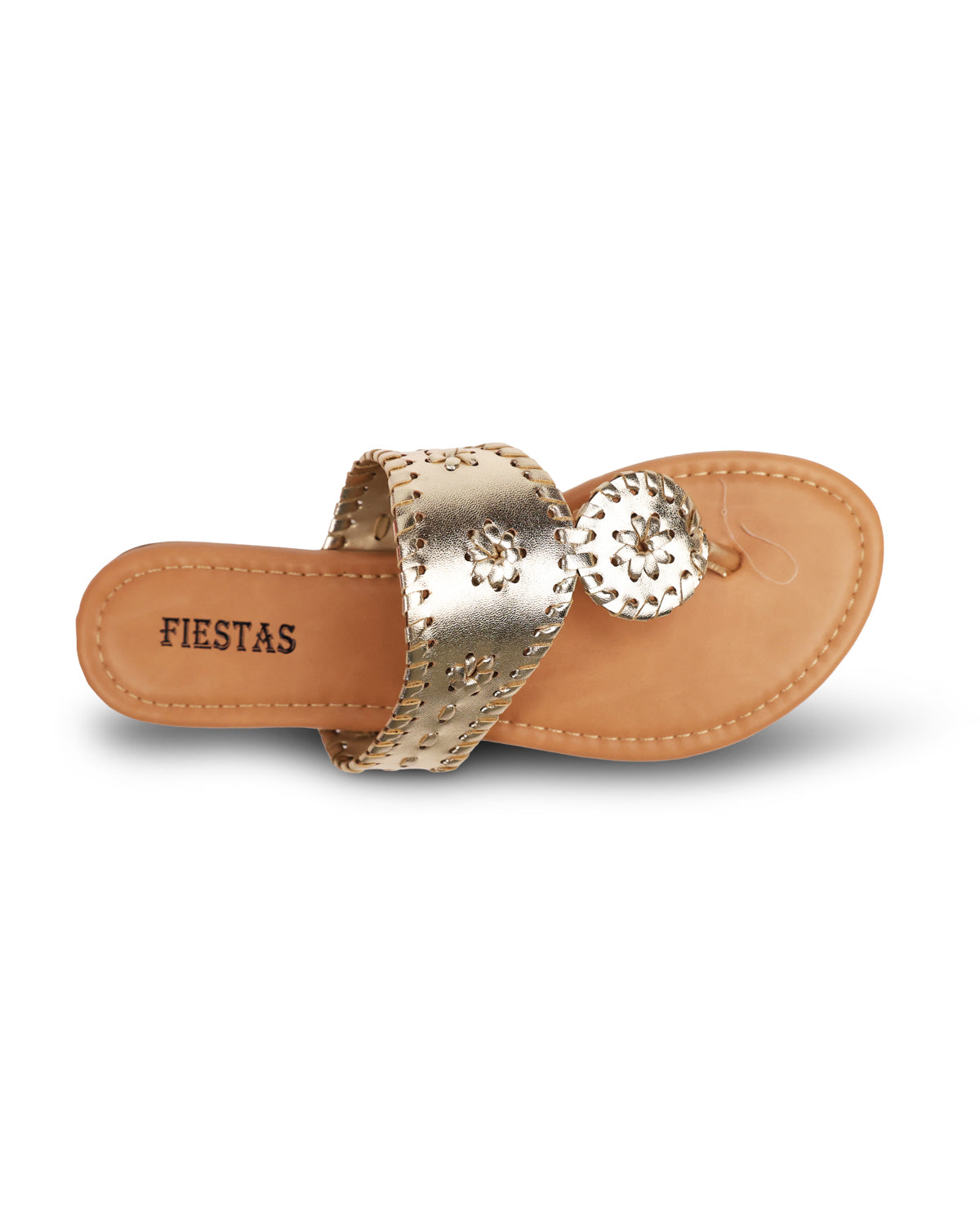 Fiestas Rosetta-26 Sandal Gold Metallic