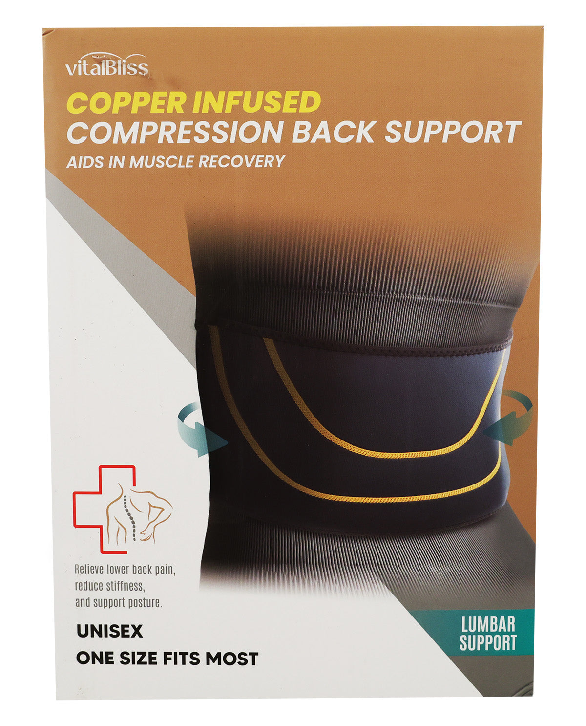 Copper Infused Back Support