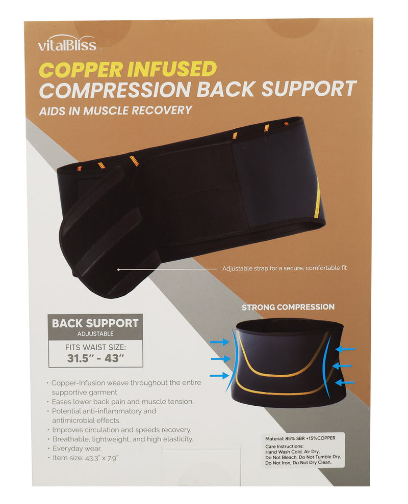 Copper Infused Back Support