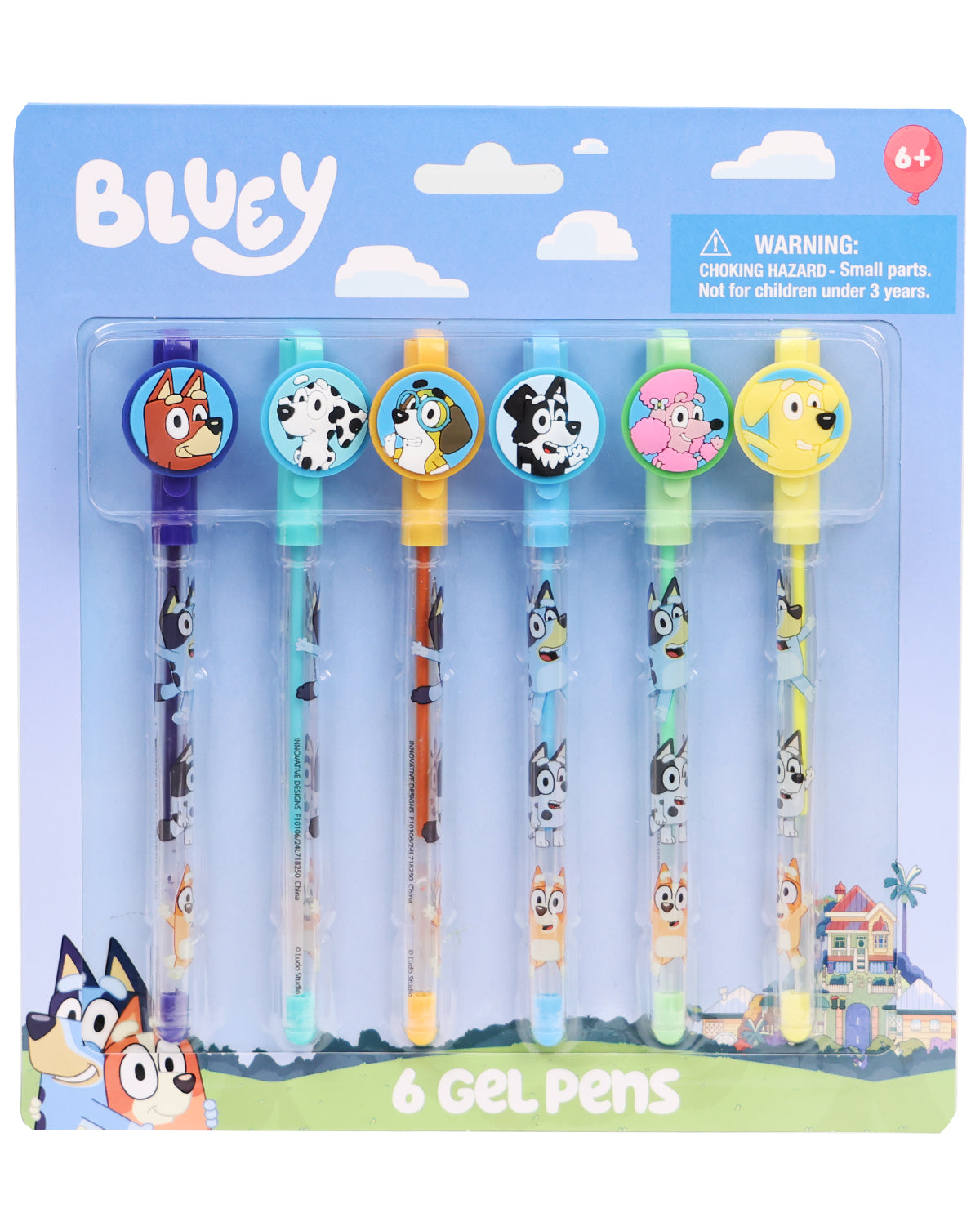 6 pk Gel Pen Set - Bluey