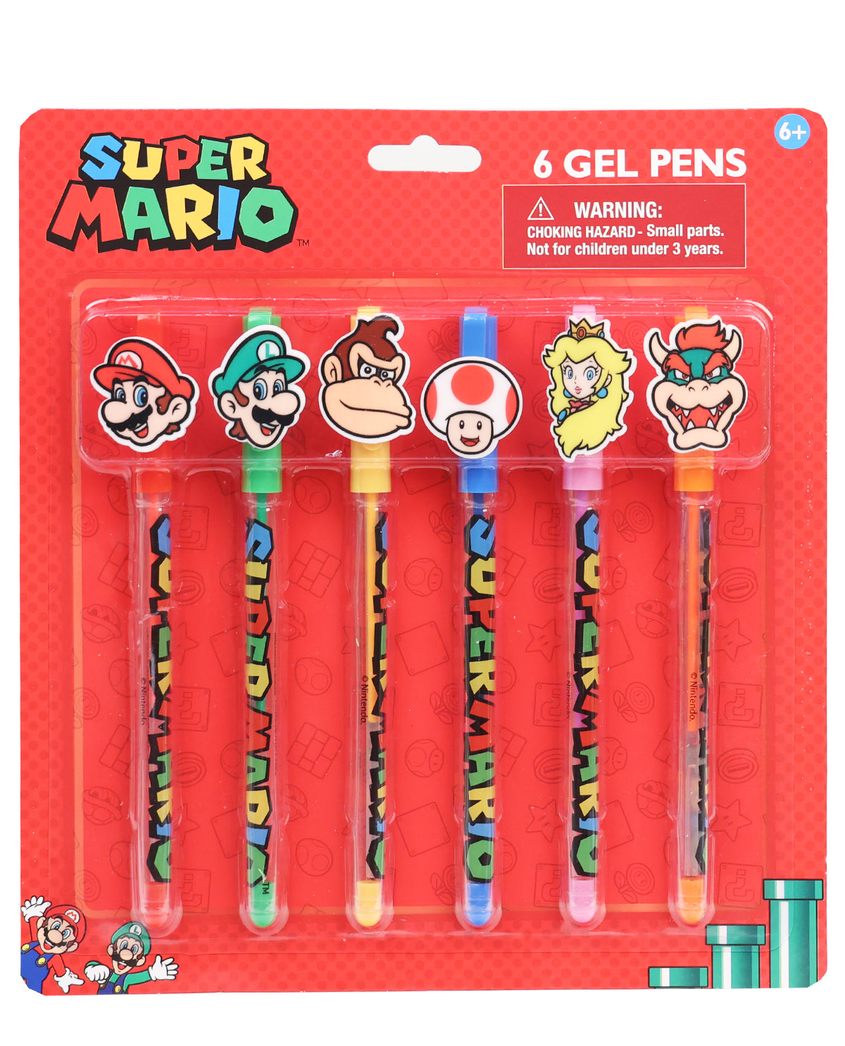 6 pk Gel Pen Set - Super Mario