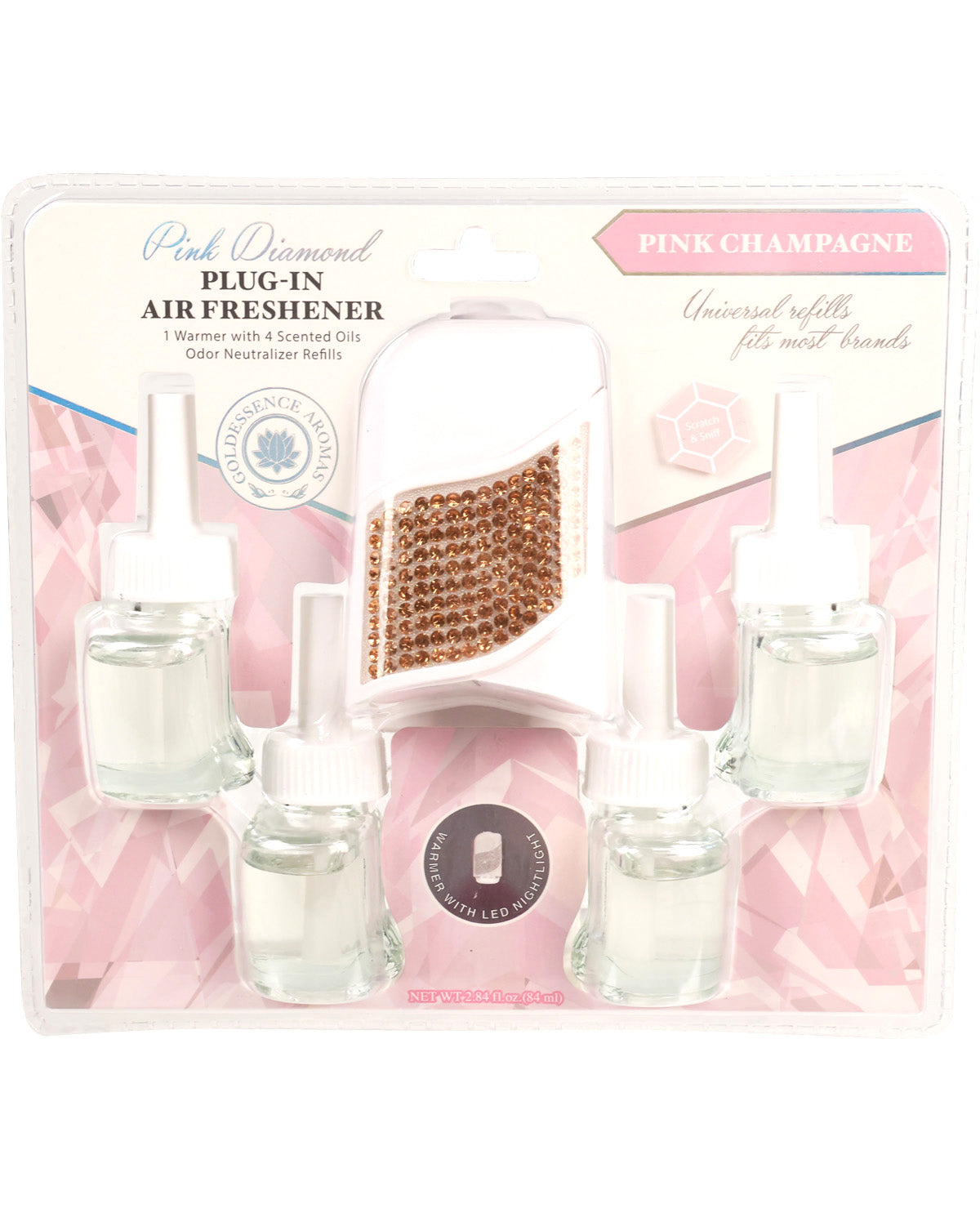 Pink Diamond Plug-In Air Freshener set with packaging