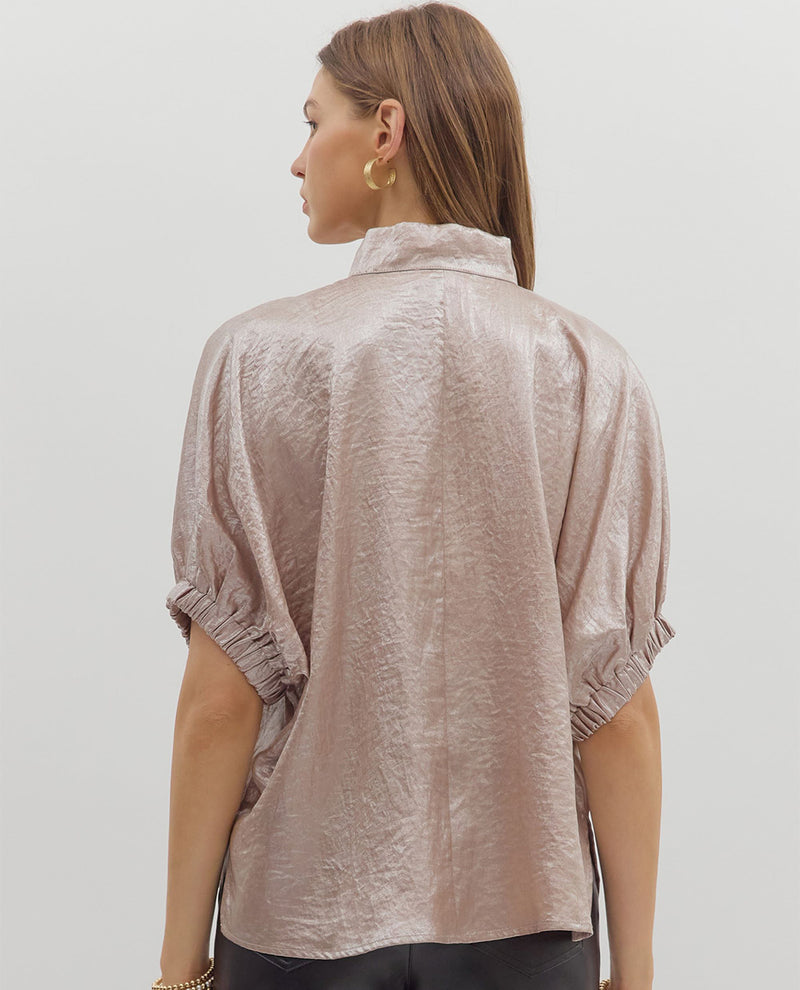 Entro Solid V-neck Dolman Top