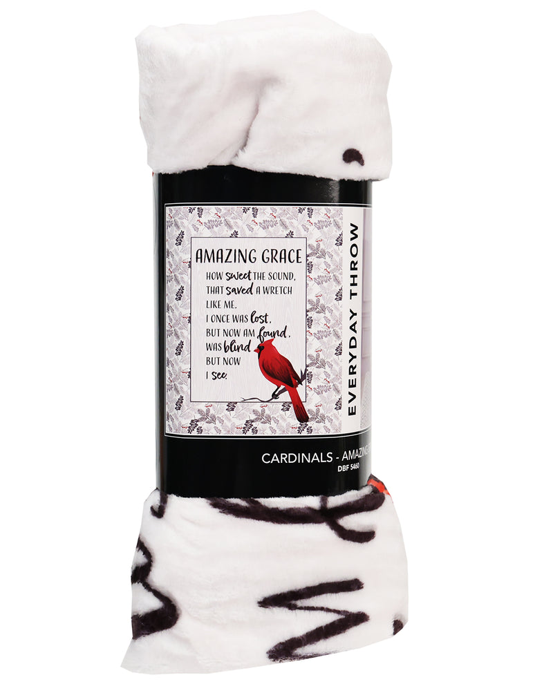 Amazing Grace Cardinal Throw