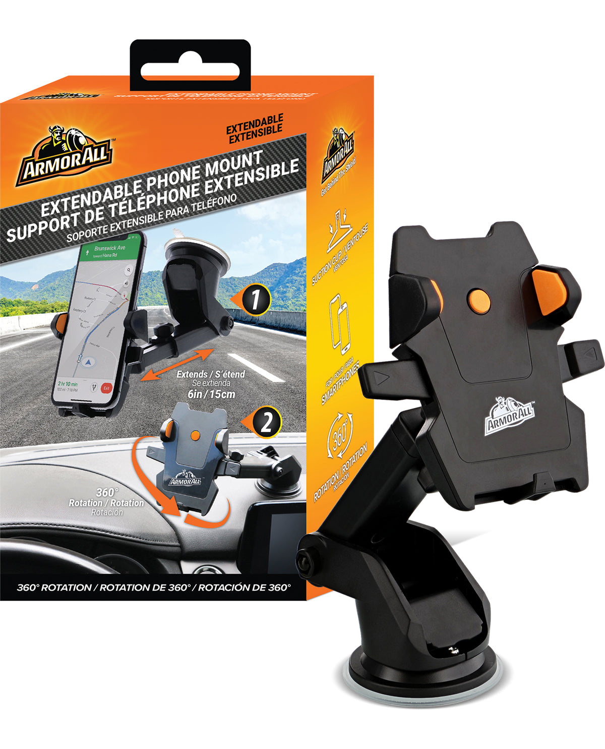 Phone Mount W/up To 6" Extendable Arm