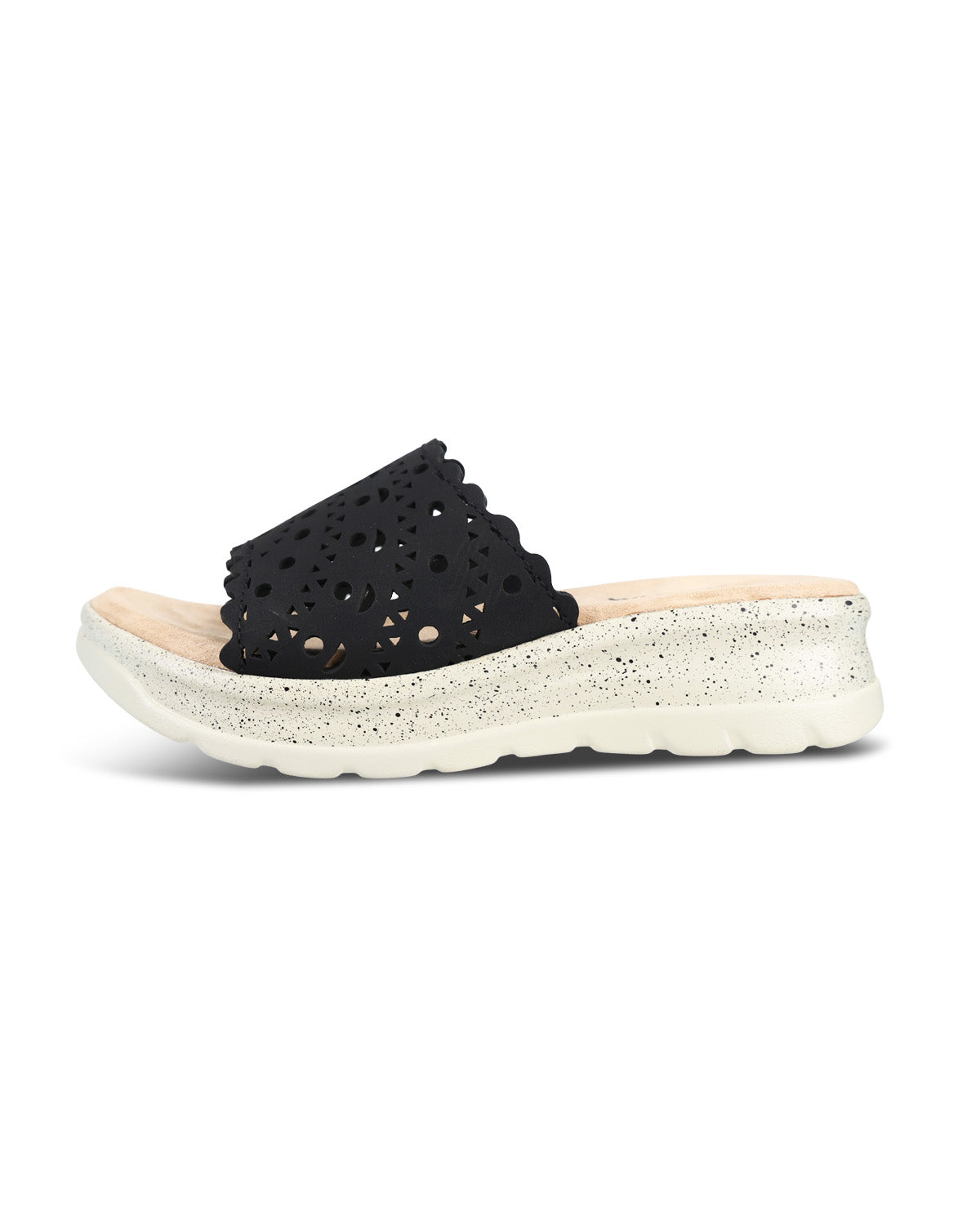 Savvy Speckle Sandal Black